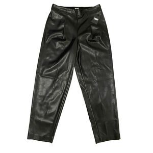 Nwt DKNY Pleather High Waisted Pants Gothic Motorcycle Punk Grunge Rock